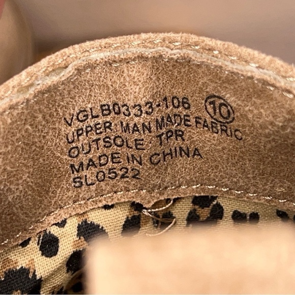 NWOT VERY G SIZE 10 TAN FAUX SUEDE BOOTIES WESTERN BOHO - Picture 13 of 13